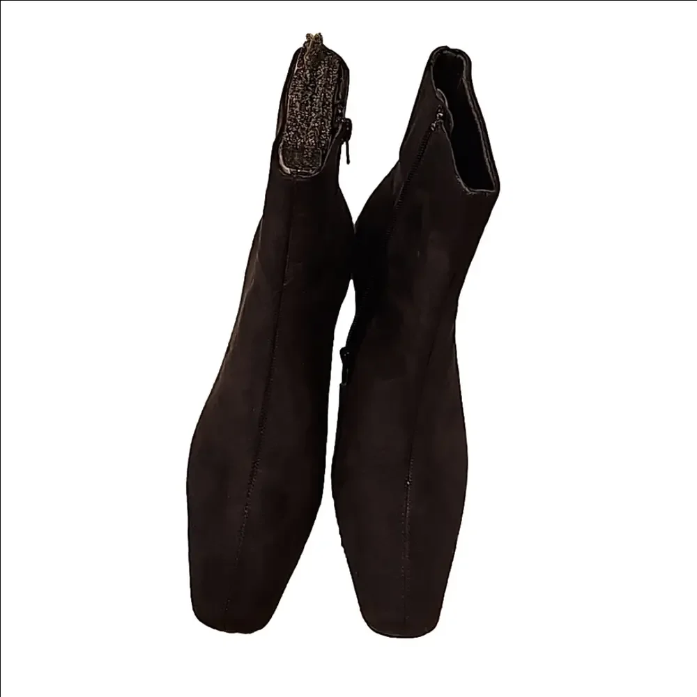 Life Stride kitten heel bootie womans size 10 new no tags deep purple suede
